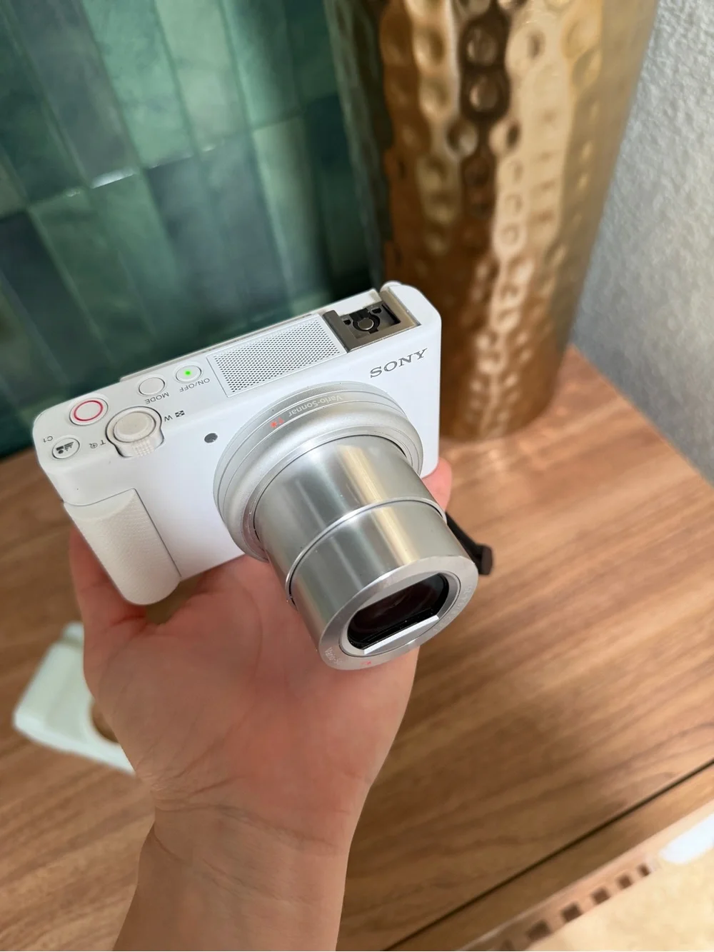 Sony ZV-1 Digital Camera with flash attachment